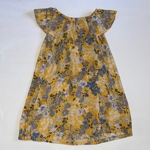 Golden yellow floral dress 3T